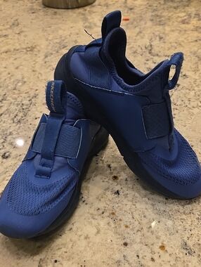 Kids Skechers Blue Slip-On Athletic Sneakers Size 2 Still Some Wear To Them Left